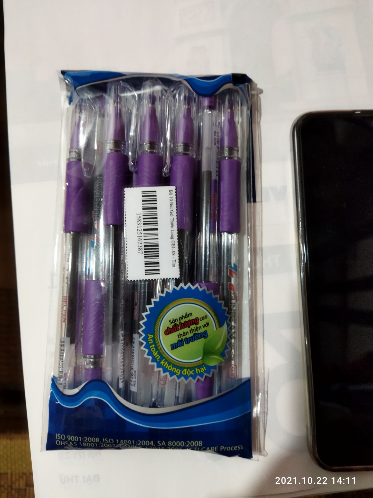 Giao hàng nhanh. Nét bút nhỏ rất dễ ghi  chú thích. Ghi 0.5mm nhưng viết ra chỉ nhỏ như 0.38 nếu không đè mạnh.