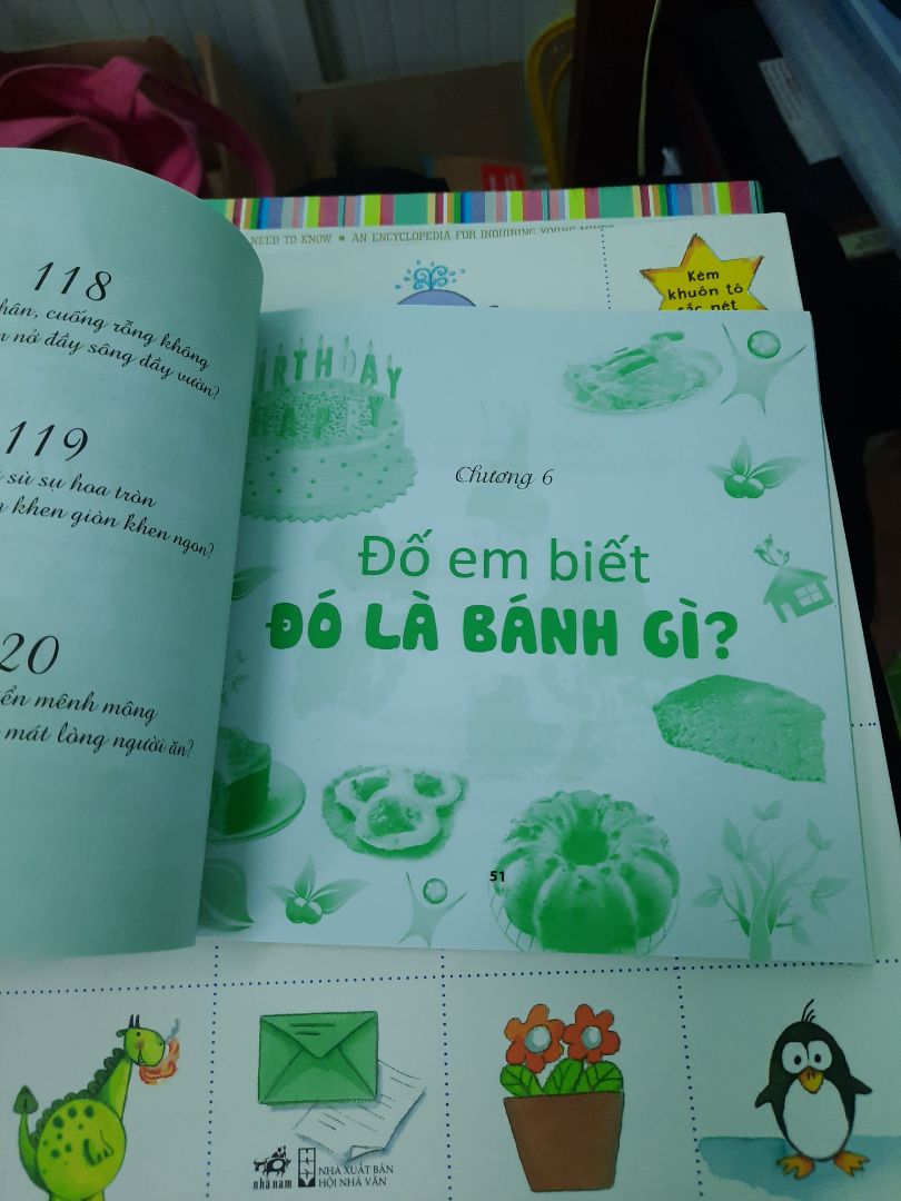 Câu đố khá vui. Nhưng các kiến thức đòi hỏi bé phải lớn mới trả lời được. Đôi khi người lớn còn không biết.
