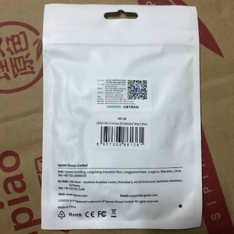 Hàng chính hãng, nguyên seal, sợi cáp to nhưng không quá cứng, luôn tin tưởng hàng Tiki Trading.