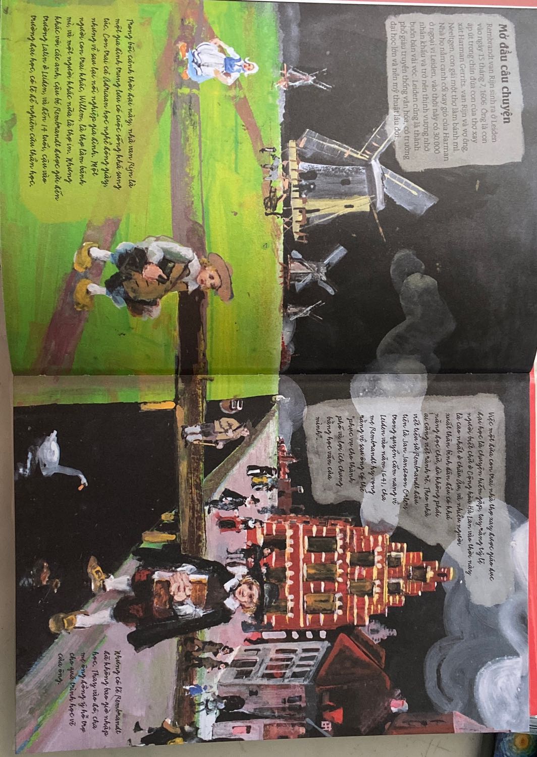 Sách in màu đẹp, hình vẽ minh hoạ dễ hiểu về cuộc đời của tác giả và các tác phẩm. 
Sách không in trên giấy dạng bóng như sách omega. @moon.mng