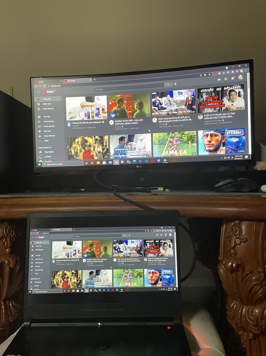 Phần resolution hai màn hình hơi rối nhưng dây truyền rất tốt.