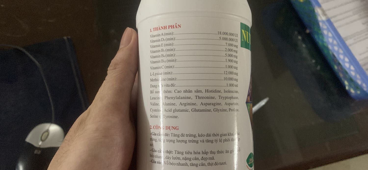 Vịt bị sụt đẻ. Dùng ổn hẳn. Bà con nên sử dụng nhé. 
Giao rất nhanh. Vịt bị sụt đẻ. Dùng ổn hẳn. Bà con nên sử dụng nhé. 
Giao rất nhanh.