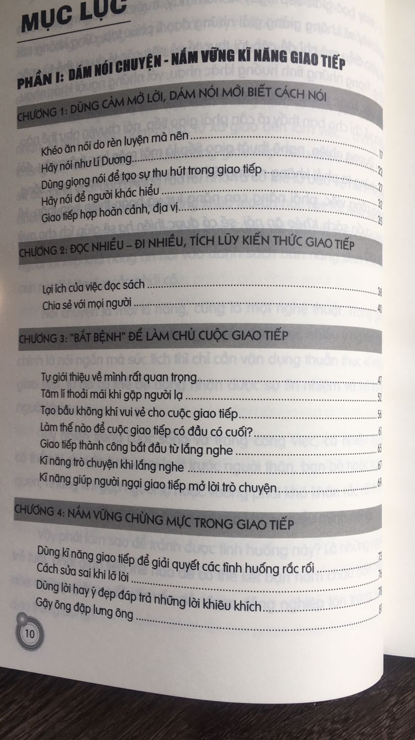 Mọi thứ đều tuyệt vời, sách in đẹp nội dung hay. Phù hợp với ai mong muốn có được cách giao tiếp tốt. Chịu khó rèn luyện sẽ giỏi hết nhé mọi người.

Phụ lục còn trang cuối nhưng không thêm ảnh được, dành cho bạn nào hay thích xem phụ lục giống mình. Mua sách chỉ quan tâm đến phụ lục có những mục gì mới mua, chúc mọi người luôn luôn thành công