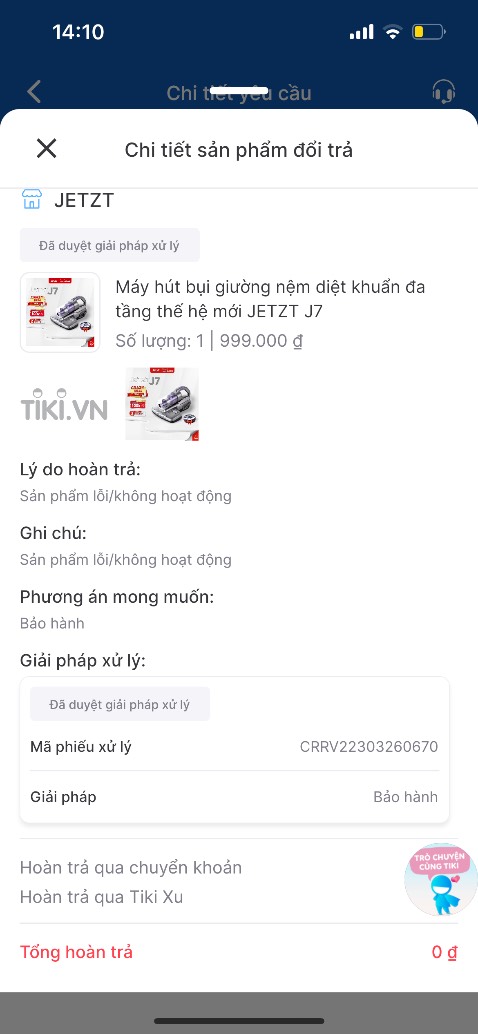 Máy dùng tốt được khoảng hơn 2 tháng thì hư ngang xương. Quy trình bảo hành, đổi trả giữa Tiki và cửa hàng làm quá lâu và tệ. Thu hàng được 1 tuần rồi mới xác nhận phương án xử lý. Phương án thì ghi cần 15 - 30 ngày mới bảo hành xong thì trong thời gian đó khách hàng làm sao.