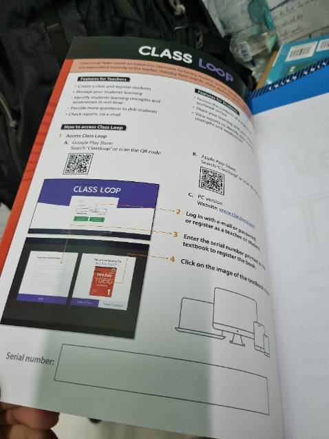 Mình mua sách nhưng lại không có serial number của cuốn very easy toeic 1