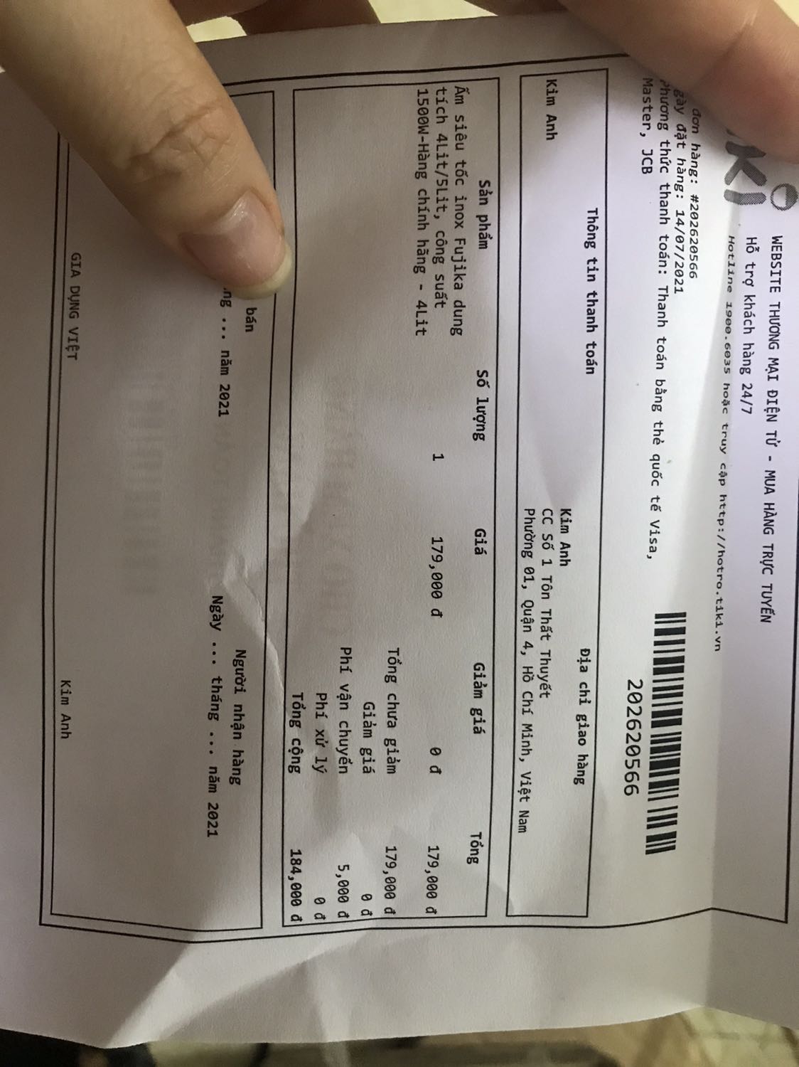 Đặt mua ấm siêu tốc mà giao nồi cơm điện.
Không liên hệ được để đổi hàng!!!!!
Đề nghị shop liên hệ đổi hàng liền giúp tôi