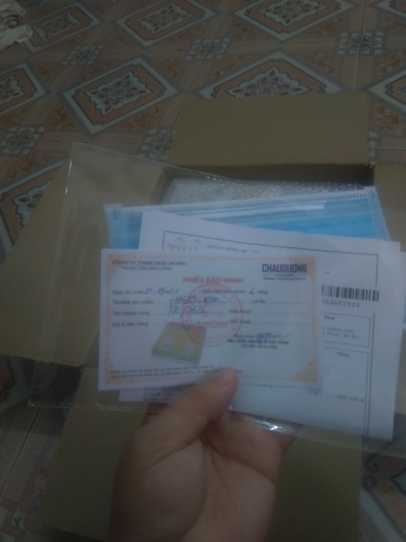 good!
1. bọc hàng cẩn thận.
2. giấy bảo hành sản phẩm đi kèm đầy đủ.
3. chuyển hàng nhanh.