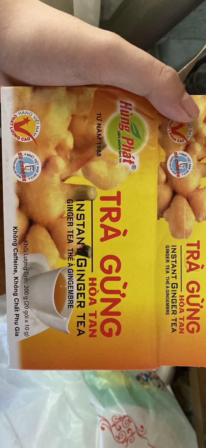 Trà gừng nguyên chất,cay cay,tôi đã dùng 1 năm sức khoẻ được cải thiện,hương vị rất ngon,chuẩn hàng Việt Nam chất lượng cao!