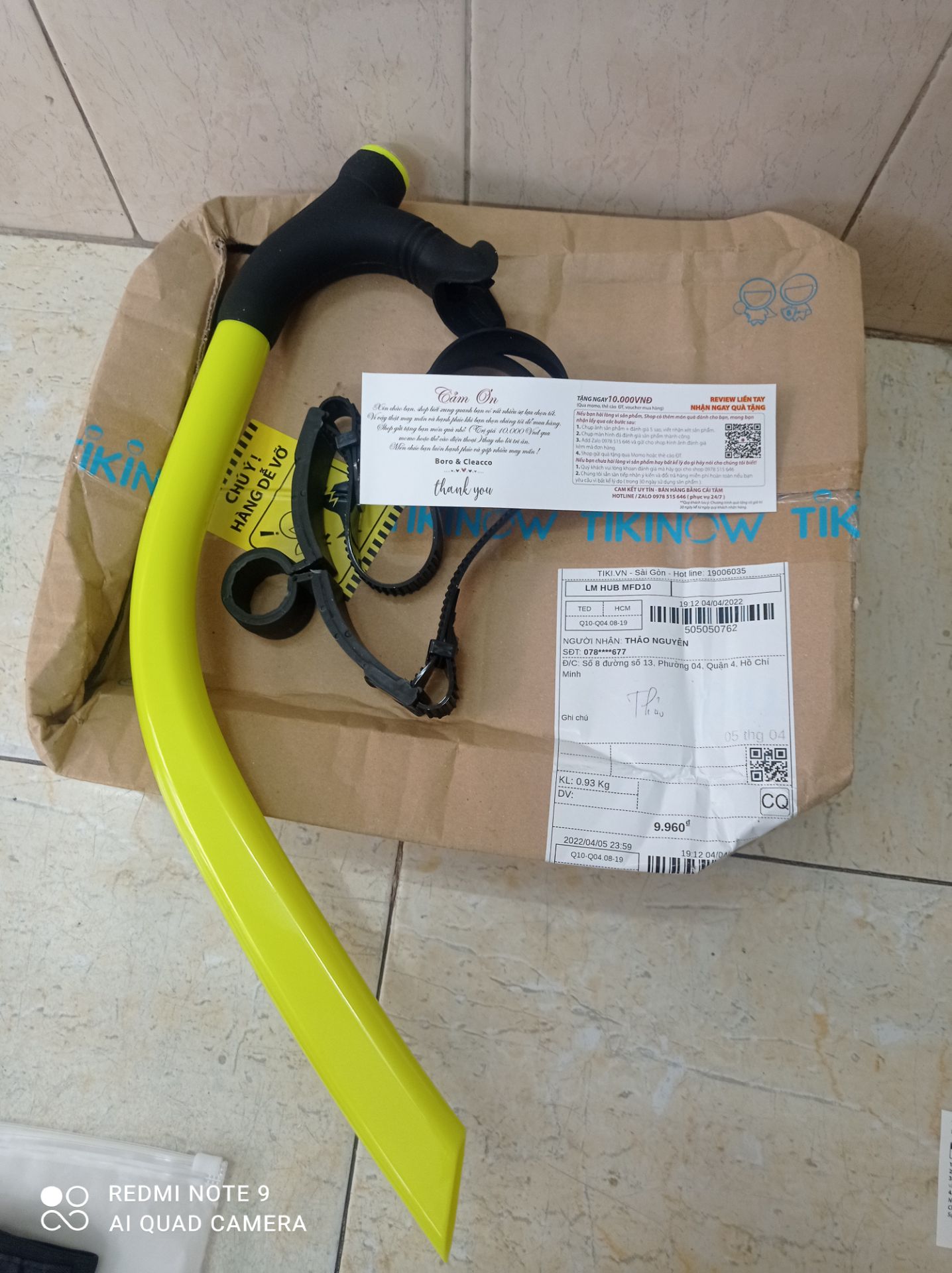 ống thở chắc chắn ! Shop giao đúng màu mình thích ! cho shop 5 sao