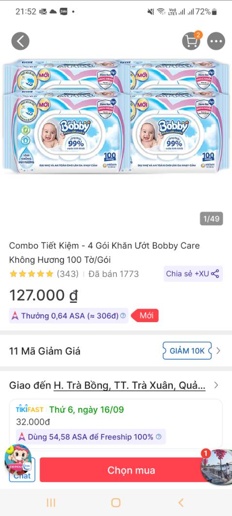 Đặt 4 gói 100 miếng nhưng nhận thì là loại 80 miếng nha. Nhìn bọc giấy ướt gói thấy gớm.