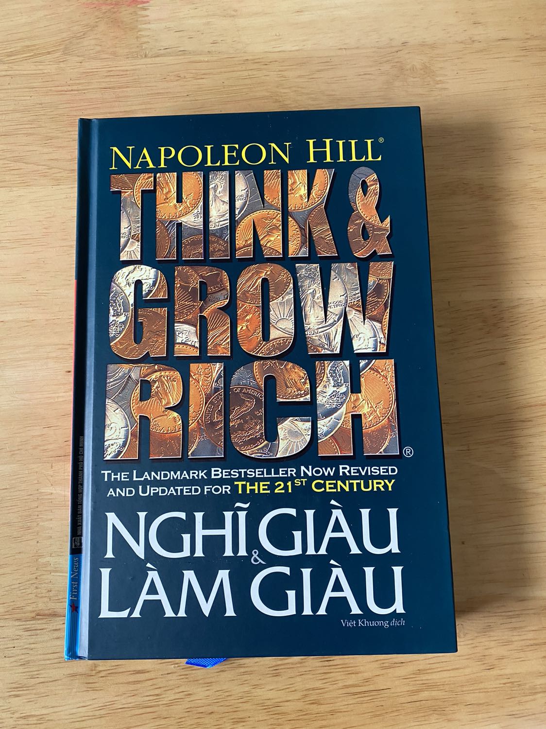 Sách đẹp hàng chính hãng in rõ ràng, bìa cứng cầm rất thích và chắc chắc. 

First News là đơn vị được mua bản quyền Think and Grow Rich duy nhất tại Việt Nam

chứ không phải của Thái Hà Books là “Think and Grow Rich – 13 Nguyên tắc nghĩ giàu làm giàu” nhé các bạn.