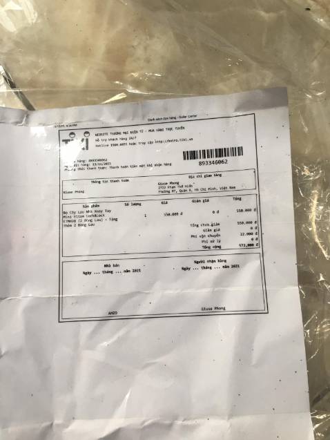 Mình có nhận được hàng cây lau nhà, nhưng hiện tai thiếu 2 cây bông lau, đề nghị kiểm tra lại, khi nào giao lại !