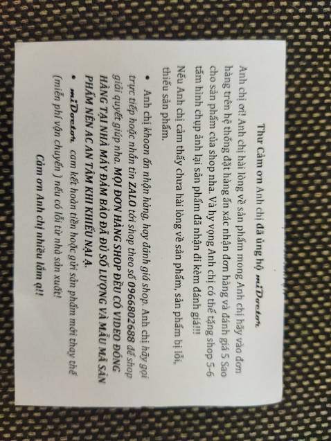 Sp đúng như hình ảnh . Shop rất cẩn thận có giấy bảo hành và shop rất chuẩn khi có mảnh giấy dặn dò kèm theo . Đơn giản nhưng làm người tiêu dùng yên tâm . Tks shop