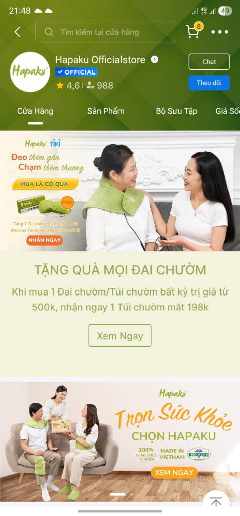 Trang chủ bảo tặng chườm mắt mà không có,
Liên hệ shop thì không trả lời