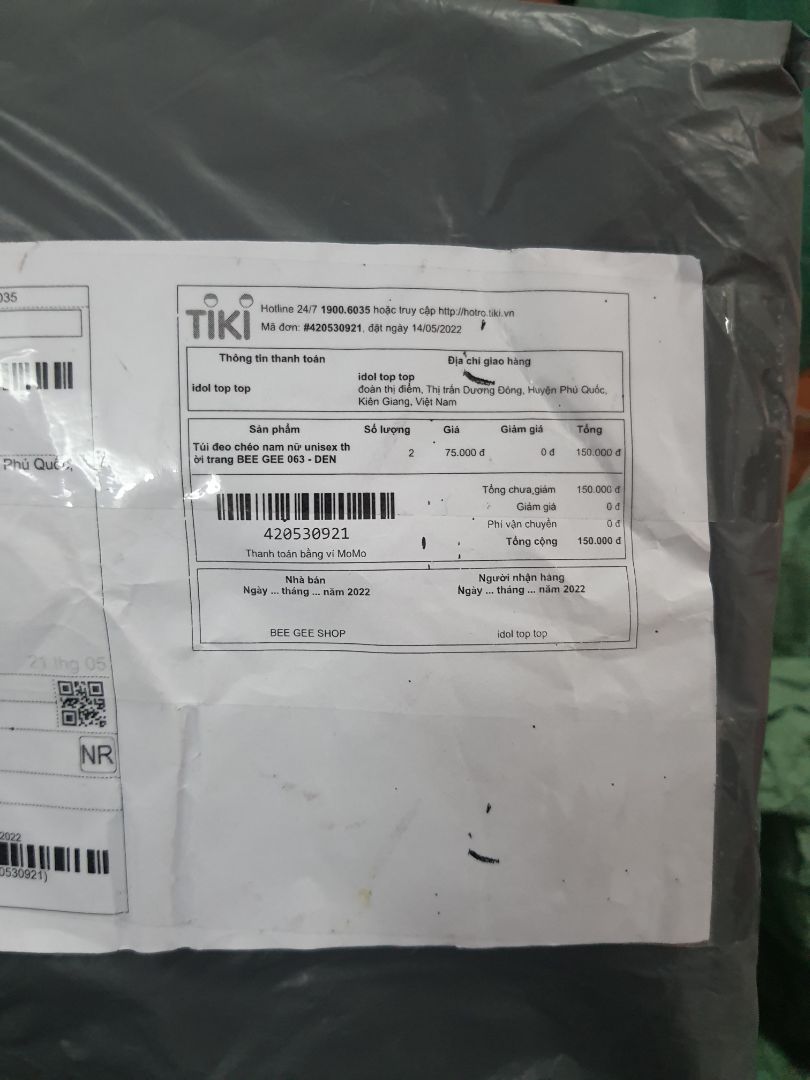 đặt hàng 2 túi giao 1 túi. trong khi đa thanh toán hêt rồi shop làm ăn ko uy tín đặt hàng 2 túi giao 1 túi. trong khi đa thanh toán hêt rồi shop làm ăn ko uy tín