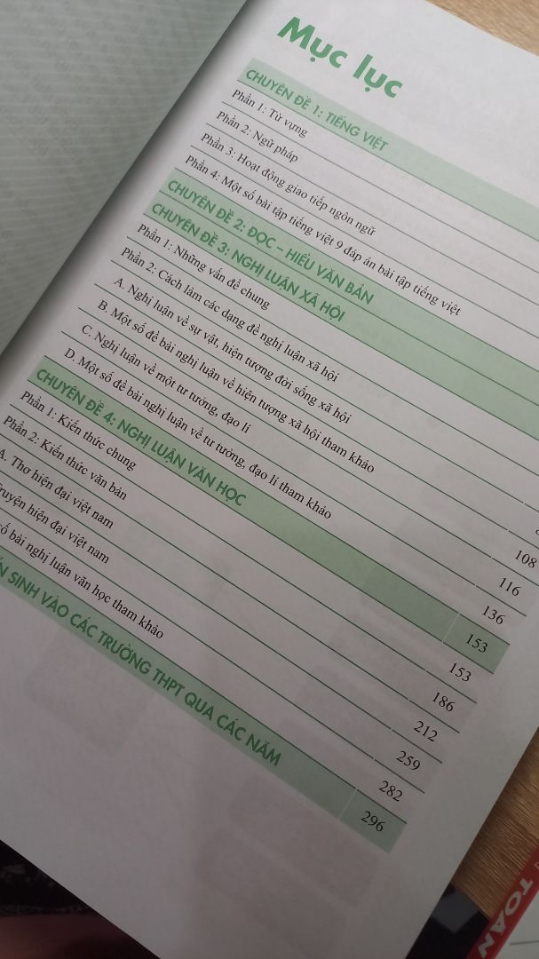 - sách ngữ văn mình cũng thấy rất đáng mua luôn í, có đủ các dạng để các bạn ôn thi lớp 10 theo từng chủ đề, hướng dẫn mình kĩ năng  làm bài rất kĩ nhé( đi thi điểm chính là phần này nhé), phần tiếng việt thì mình thấy rất dễ hiểu, có cả vd chi tiết để giúp mình nắm bài, nghị luận xã hội thì có rất nhiều nha, giúp mình mở rộng kiến thức nè, phần văn học thid cũng siu ôk nhá, đủ các luận điểm để mình phân tích , cảm nhận, hay nghị luận văn học, có rất nhiều bài mẫu để các bạn tham khảo nhé ,ngoài ra thì cũng có các đề tuyển sinh các tỉnh để mình thử sức nè
- chỉ có mụt chút nhược đỉm là sách có kha khá chỗ bị xước, và có chỗ bị móp nữa nhé
(hết gùi keke 💞)