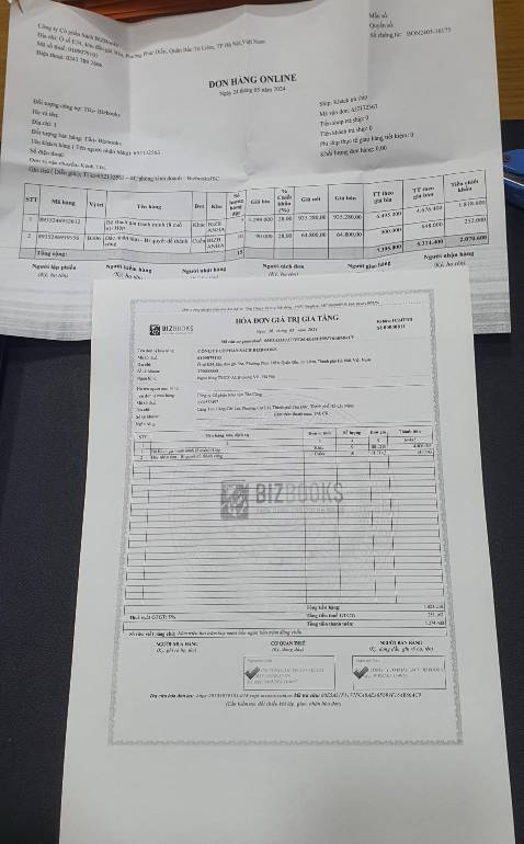 Hóa đơn xuất ko giống như giá bán