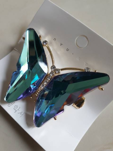 Kẹp tóc nữ hàn quốc NASI cao cấp hình bướm pha lê lấp lánh