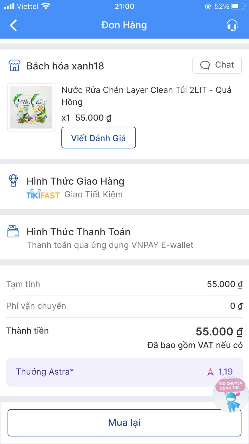 Đóng gói cẩn thận, giao hàng khá nhanh, không bị rách đổ, rò rỉ ra ngoài.
Nước rửa bát mùi quả hồng thơm nhẹ, dễ chịu, nước màu nâu không quá nhiều bọt nhưng khá sạch, xả bọt nhanh.