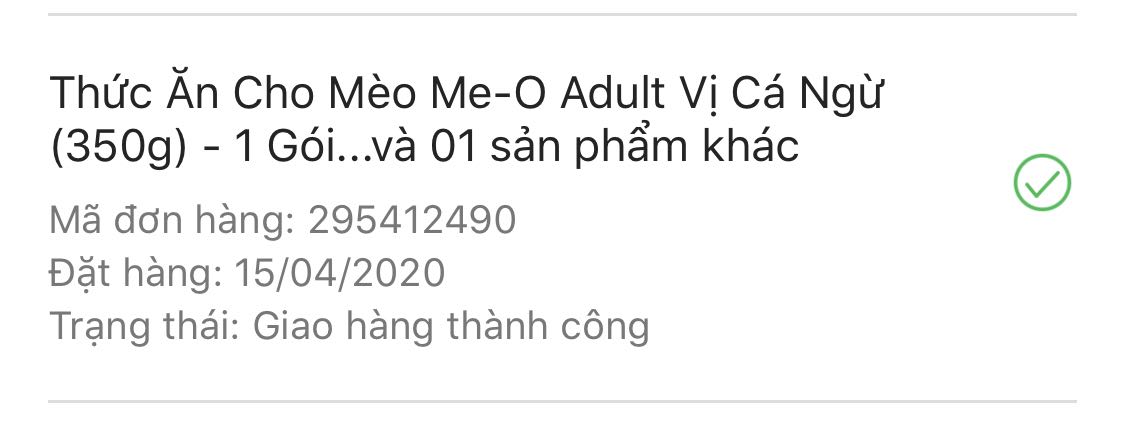 Đặt mua hàng từ ngày 14/3 đến hôm nay mới nhận được. Do mình chủ động liên lạc tiki nên mới nhận được hàng không thì chả biết bao giờ đến. 
Hàng giao sai loại. Minh mua loại mang vào ngực mèo chứ ko phải mua loại chồng vào cổ. Bực không tả nổi. 
Công bằng mà nói hàng chất lượng, đẹp.