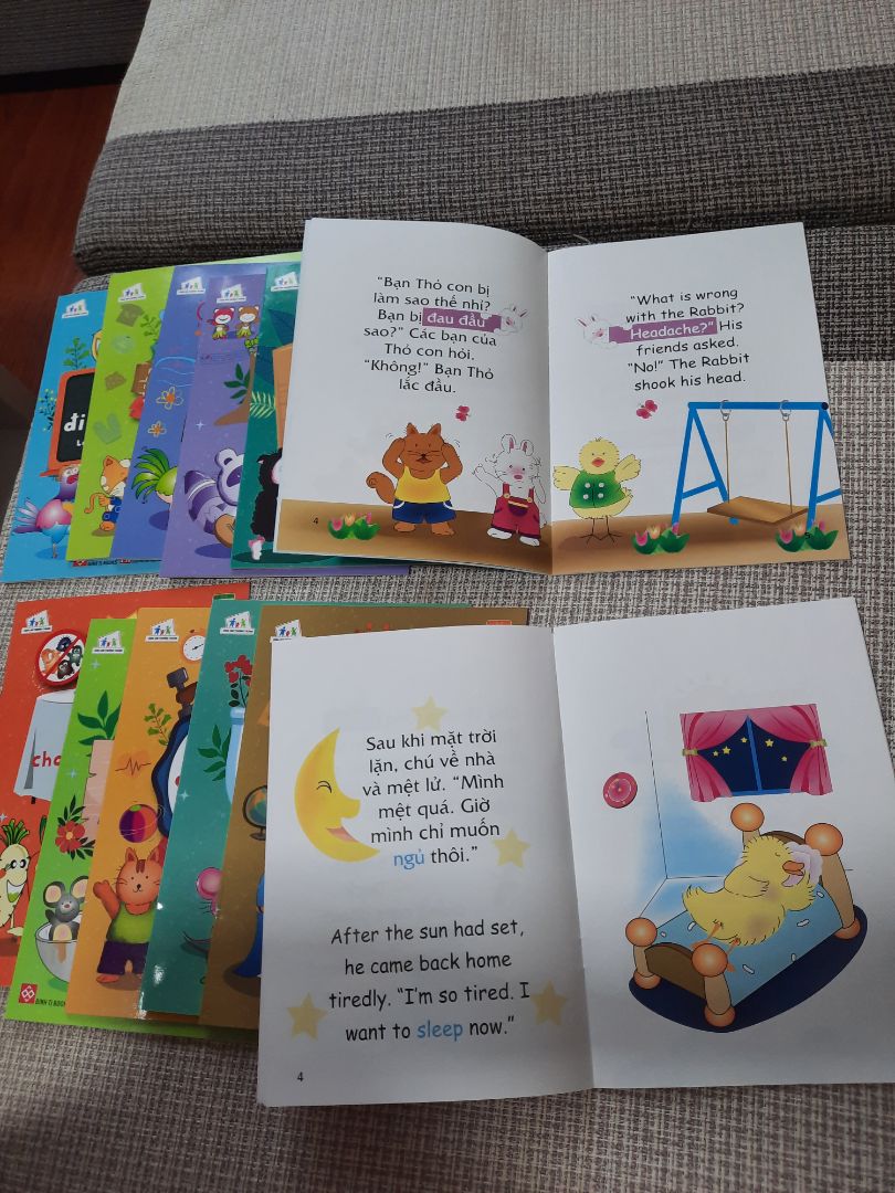 Sách mới đẹp. tiki giao hàng nhanh và bọc sách cũng như đóng gói rất cẩn thận. Sách nhỏ và mỏng hơn mình nghĩ khoảng 7-8 tờ/ cuốn nhưng đọc cho bé để rèn các thói quen tốt cho con cũng rất ok.