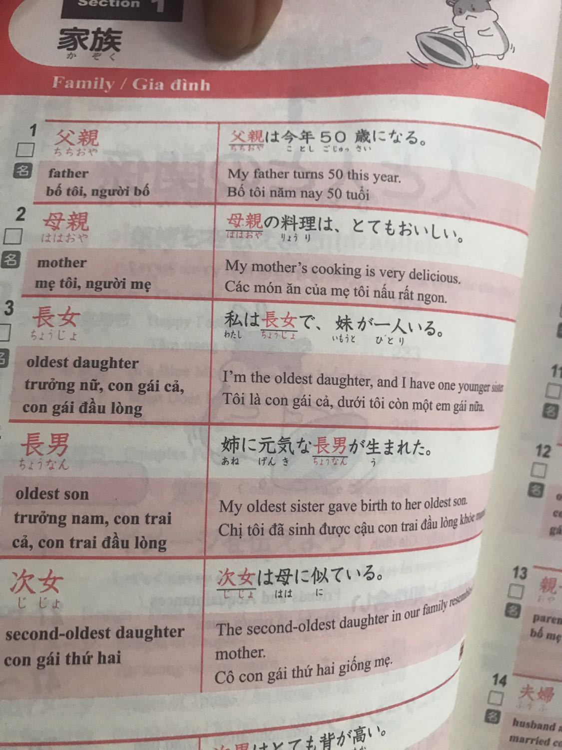 Sách chia từ vựng theo chủ đề và có cả tiếng anh, Ngoài ra từ vựng trong sách được in màu đỏ và có kèm tấm bìa đỏ che lên để mình học từ vựng dễ nhớ Sách chia từ vựng theo chủ đề và có cả tiếng anh, Ngoài ra từ vựng trong sách được in màu đỏ và có kèm tấm bìa đỏ che lên để mình học từ vựng dễ nhớ