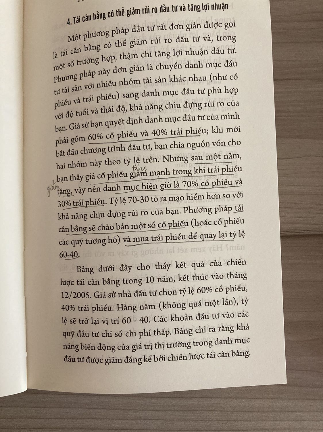 Sách hay, khái quát được nhiều vấn đề trong đầu tư, là một chỉ dẫn rất tốt cho người mới bắt đầu hoặc thiếu định hướng. Tuy nhiên hơi thất vọng vì sách tái bản lần thứ 10 rồi mà vẫn còn nhiều lỗi biên tập, diễn đạt sai so với hình minh hoạ, đặc biệt là phần hướng dẫn đầu tư theo vòng đời.