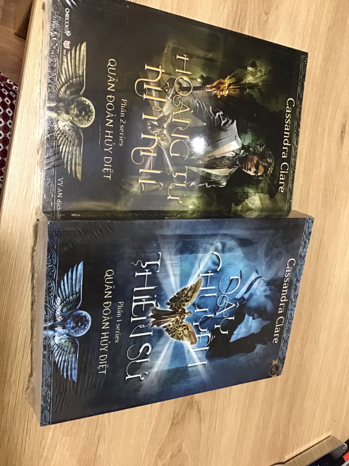 Nếu ai đã là fan của series Vũ khí bóng đêm, thì không thể bỏ qua series Quân đoàn hủy diệt này, vẫn là câu chuyện xoay quanh về thế giới của các thợ săn bóng đêm, nhưng bối cảnh câu chuyện như ngược dòng thời gian đưa người đọc về nước anh dưới thời Victoria, với các nhân vật đã từng xuất hiện trong series vũ khí bóng đêm: như James carstais, tessa gray và Will Herondale, cũng như giải thích phần nào bí ẩn xoay quanh về những người con thất lạc của nhà Herondale. Nội dung kịch tính trên từng trang sách, đưa người đọc như phiêu lưu vào 1 thế giới khác.
Điểm trừ nhẹ, sách xuất bản lần này không đồng đều, khi cuốn 2 có vẻ dài hơn cuốn 1 chút xíu, nhưng vì nội dung có thể lướt qua cg dc.