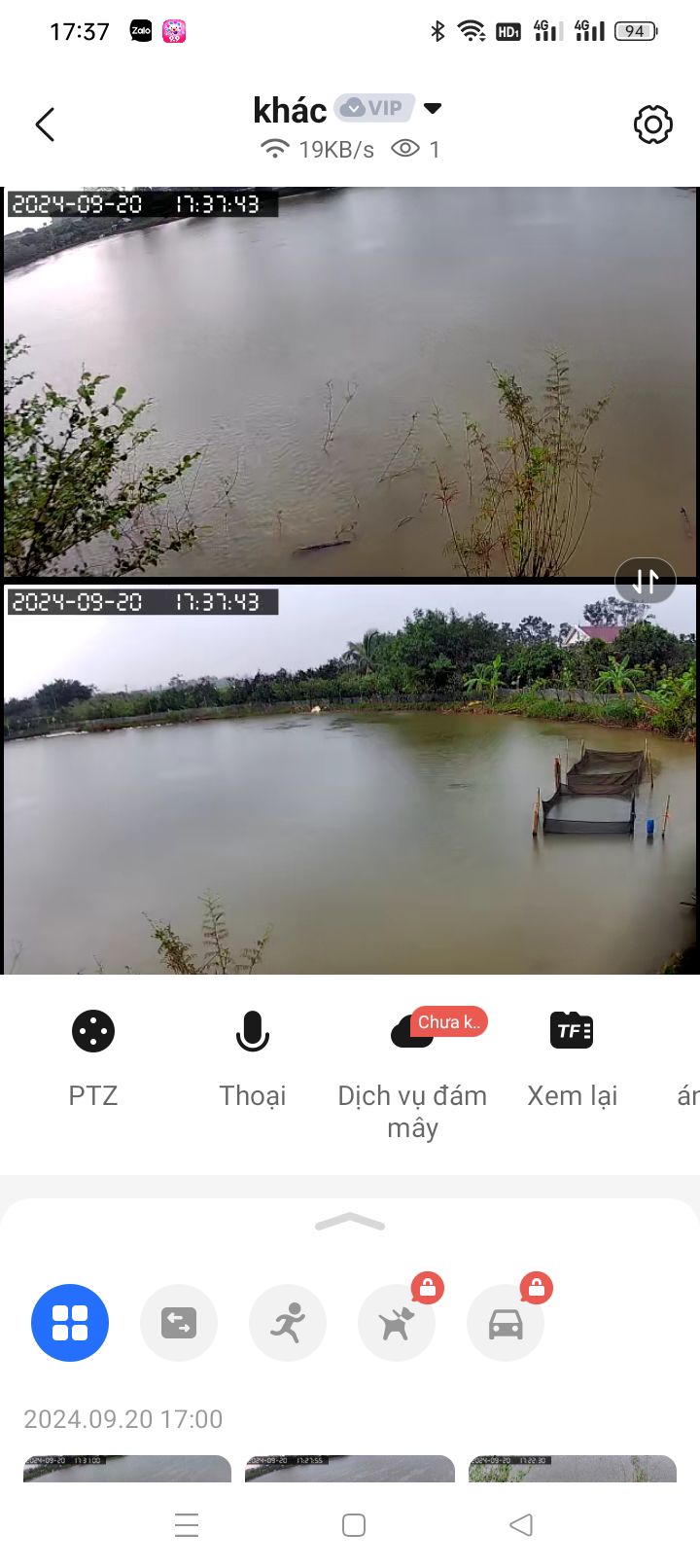 hình ảnh nét, nhưng vẫn bị nước đọng lại làm mờ.