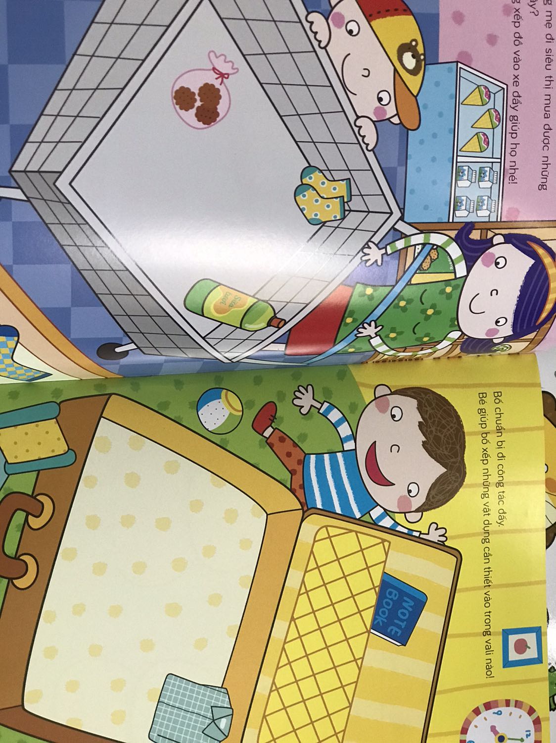 Sách mới tinh, tiki giao hàng nhanh, cẩn thận ko hề bị trầy tróc hay móp méo gì. Nội dung rất hữu ích chủ yếu là hình dán nhiều màu sắc sống động kèm theo có nội dung kể chuyện nên rất hấp dẫn với trẻ em, giá flash sale cực tốt, rất hài lòng.