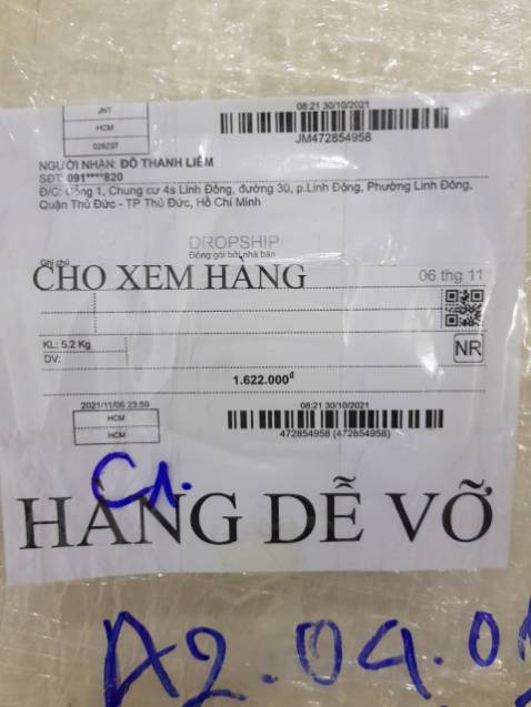 Tôi đặt mua 2 bộ (6 lõi/bộ), nhưng chỉ nhận 1 bộ. Do không nhận hàng trực tiếp từ Shipper (Ngô Thành Chung - số đt: ***. Số TK: ***), nên tôi đã chuyển số tiền 1,622,000 cho anh Trung và nhờ gửi hàng tại cổng bảo vệ chung cư. Đề nghị nhà cung cấp gửi thêm 1 bộ nữa mới đúng với số tiền tôi đã thanh toán. Xin cảm ơn.