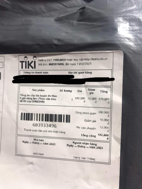 Ủa tôi mua sách theo đề ĐHQGHN mà giờ giao theo đề ĐHQG TP HCM
Làm ăn vô trách nhiệm