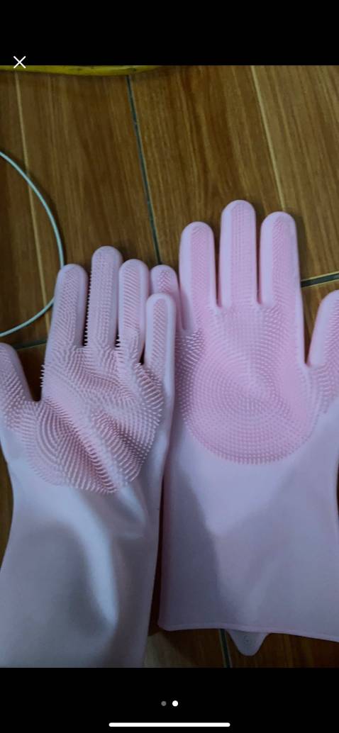 Hàng y hình, shop giao hàng nhanh. Đúng màu pastel mình thích. Găng tay dùng khá dày . Vì có mấy cái gai hơi vướng tí nhưng rửa bát rất sạch. Cảm ơn shop