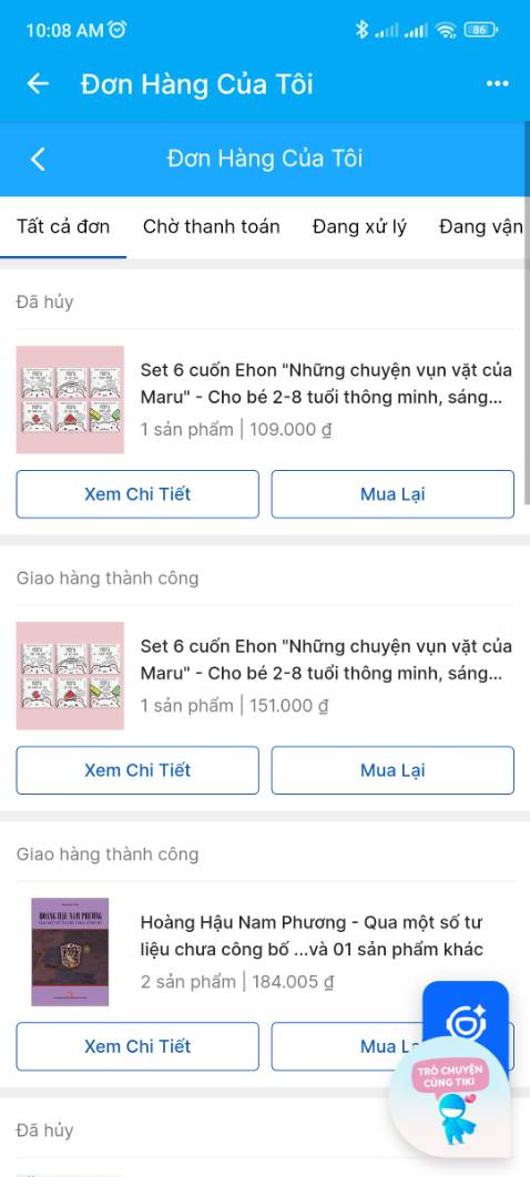 Shop giao hàng sai sản phẩm, lần đầu tiên gặp tình trạng này khi mua hàng trên Tiki luôn ấy.
Chưa kể khi thực hiện việc hoàn trả thay bằng sp, thì bị hủy do cửa hàng hk xác nhận và tự động chuyển sang hoàn tiền mà hk báo KH.
Trong trường hợp đã hết hàng thì vui lòng bỏ sp trên shop ra để mik hk phải mua nữa.
Nếu ban đầu thấy tệ về cửa hàng, thì bây h thấy tệ về cách cskh bên Tiki, chắc mik phải suy nghĩ lại việc mua sp trên Tiki thôi.