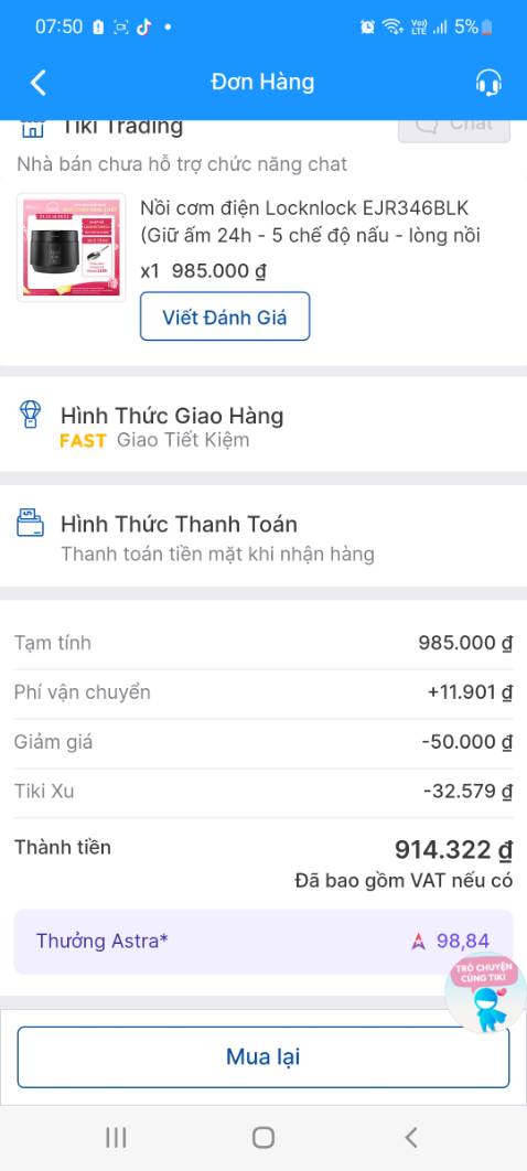 Mình ko nhận được phần quà tặng là chảo Shop ạ