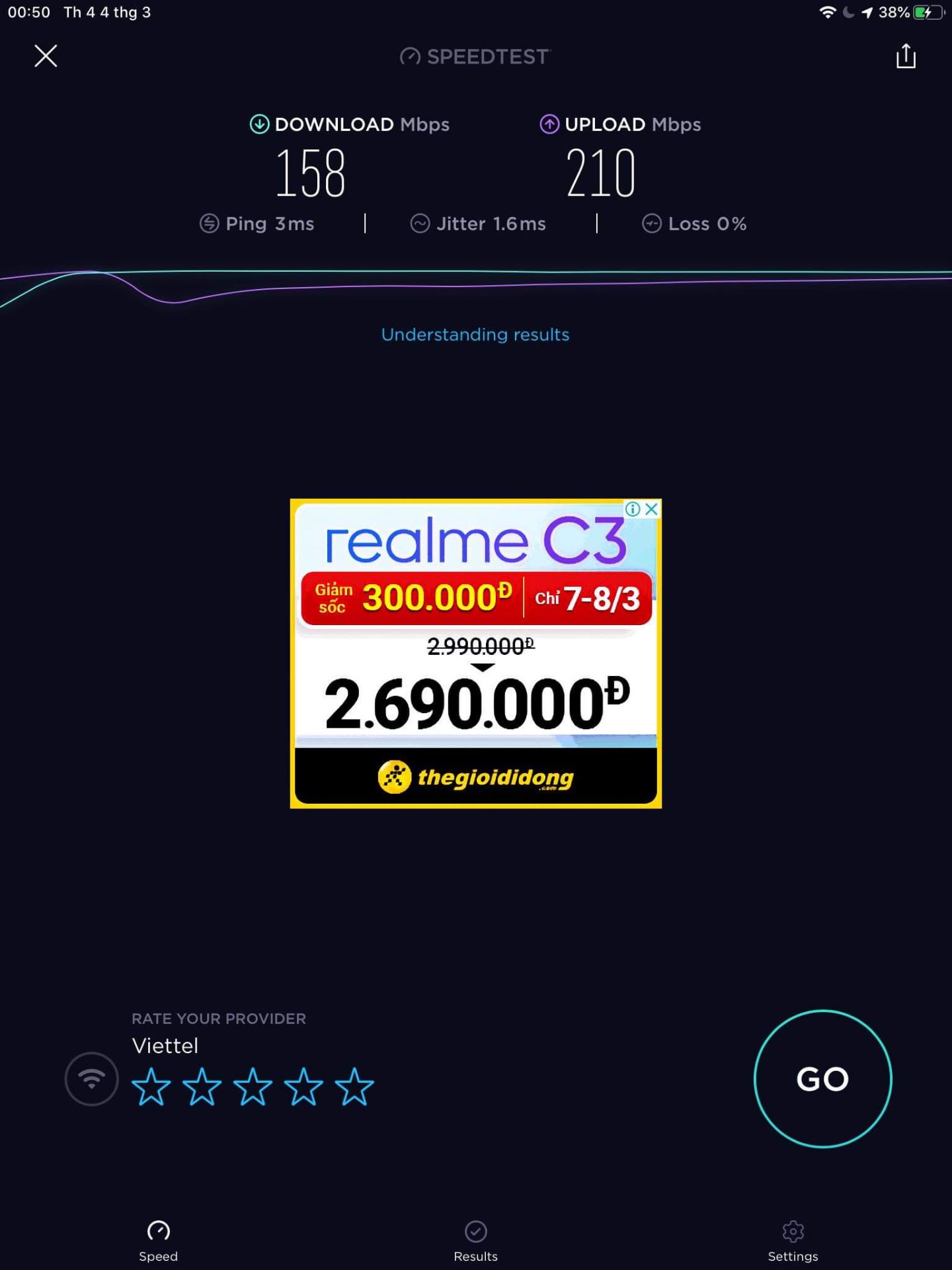 dùng còn cùi bắp hơn con xiaomi gen 4a nữa, mình mua dùng để chơi game liên quân, pubg mặc dù chỉ 1 cái ipad sử dụng nhưng mạng chập chờn ko thể nào chơi dc, còn nếu dùng adroi thì mỗi lần kết nối đều bắt đăng nhập vào modem vẫn ko có mạng. vậy nên mình khuyên nếu ai có ý định mua con này về chiến game thì dẹp đi nha. nếu để lướt wep, *** sương sương thì dc. lỡ *** rồi nên để lướt *** chơi vậy.