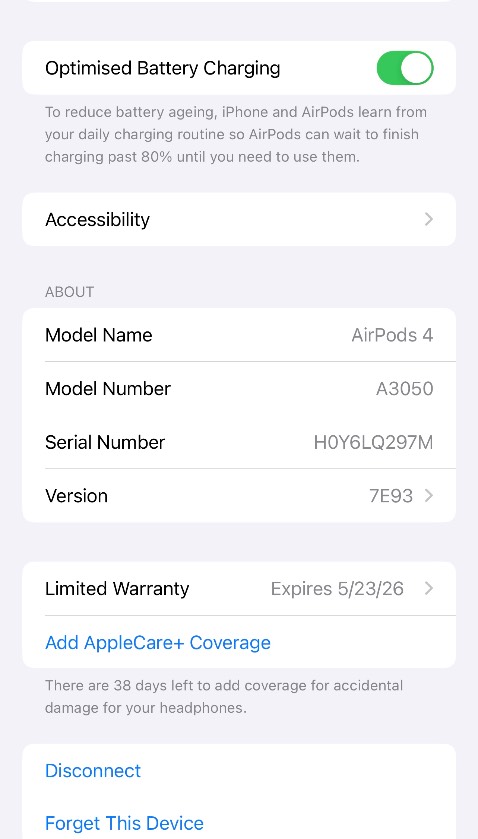 Đề nghị Tiki giải thích tại sao tai nghe Airpods mới nhận ngày 16/06/2025 và kích hoạt cùng ngày lại có bảo hành tới ngày 23/05/2026.