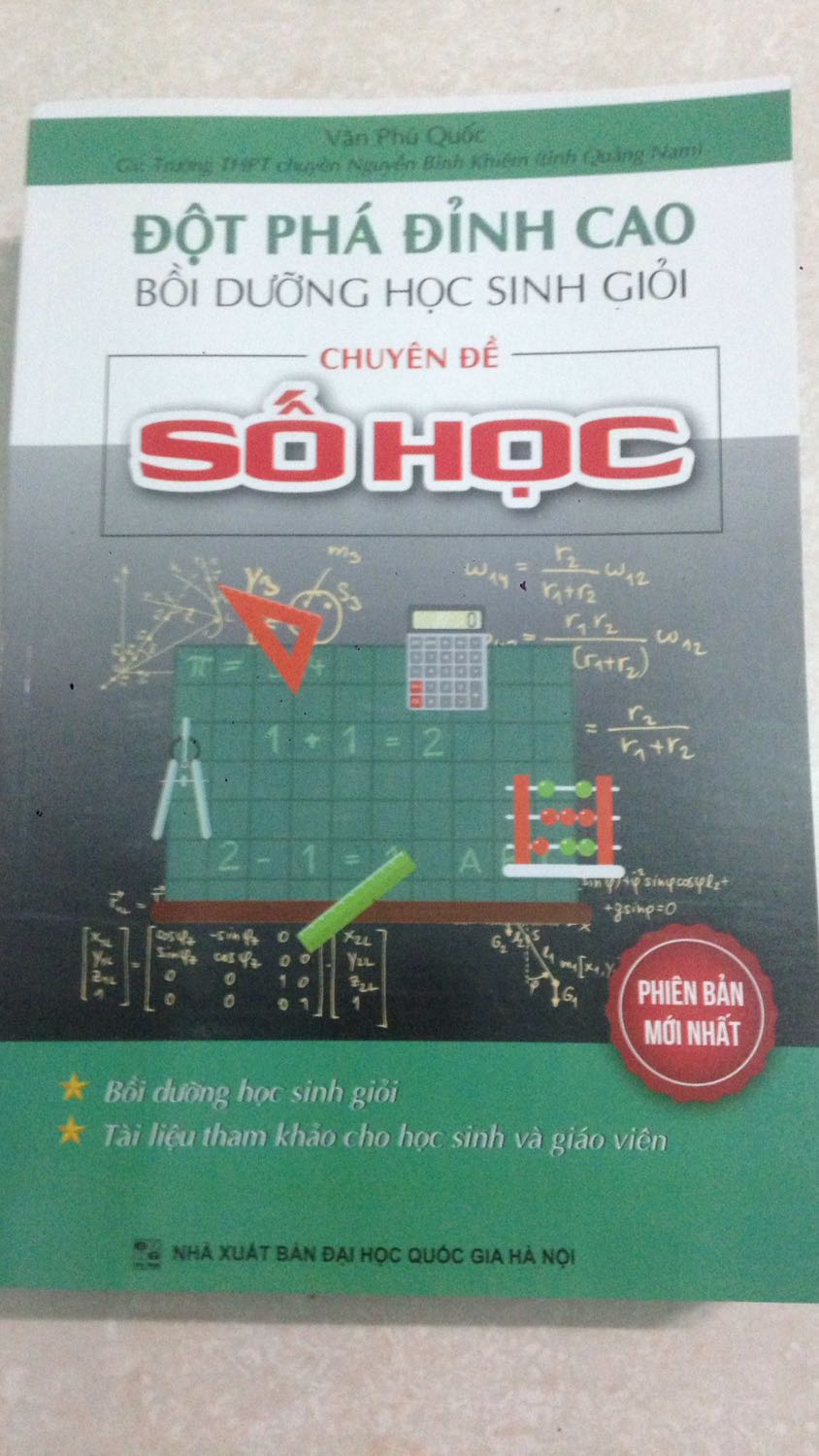 Về hình thức sách còn mới, đẹp, chất lượng cao. Về nội dung, sách mô tả phần lớn kiến thức tổng quát về số học ( của thầy Văn Phú Quốc )