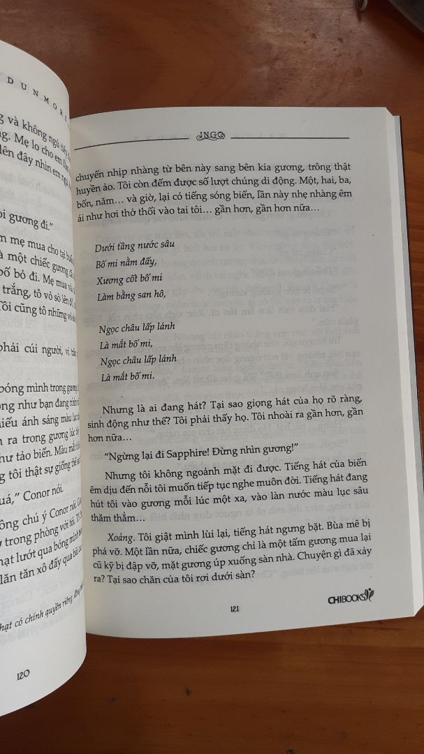 Câu chuyện xoay quanh hành trình khám phá và cuộc phiêu lưu của cô bé Sapphire về sự bí ẩn và bất tận của đại dương. Dựa vào những kiến thức cá nhân, nữ tác giả đã đã tiếp cận và khai thác chủ đề một cách độc đáo. Tuy nhiên mạch truyện rất dài và chậm, khó có thể lôi cuốn người đọc.