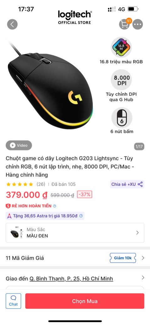 Mình rất thích màu trắng nên mới chọn mua bên shop dù thời gian giao hàng lâu hơn và giá cũng mắc hơn các nơi khác. Khi nhận hàng là màu đen mình hơi không vui nhưng phản hồi cho shop xong mình còn khó chịu hơn. Mình nghĩ là nếu hết hàng shop nên phản hồi lại để người mua có phương án xử lý. Mong Shop cải thiện khâu này!