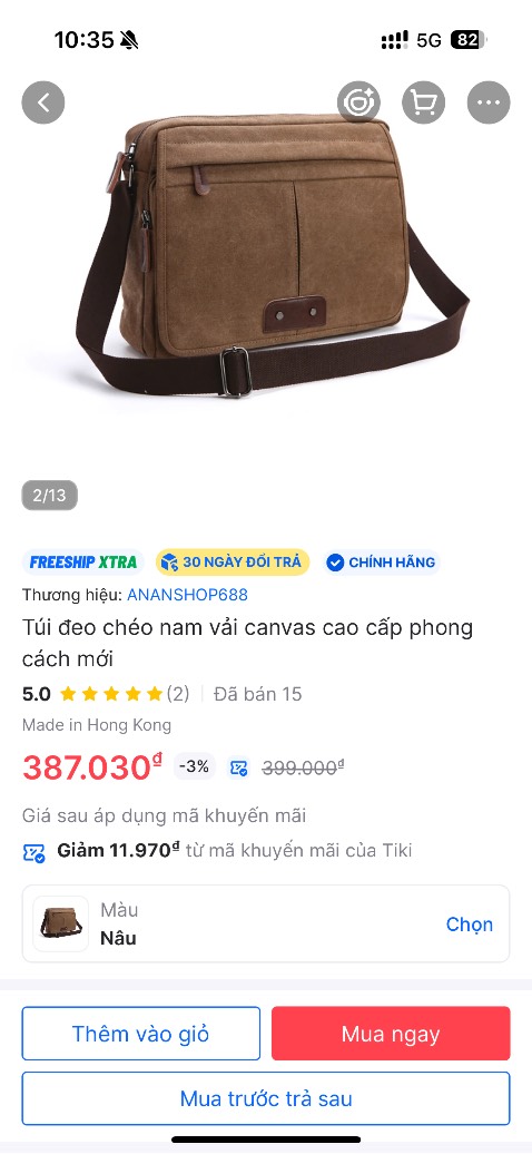 màu thực tế khác xa trong ảnh quảng cáo