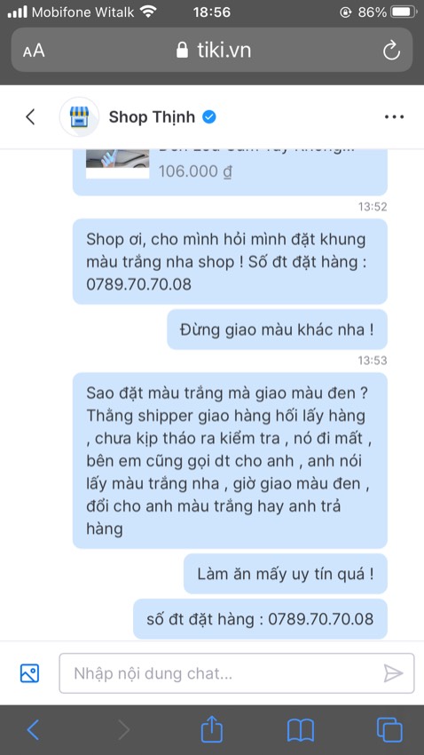 Đặt màn trắng , giao màu đen . Dù đã đt xác nhận đặt hàng , tôi dặn đi dặn lại là lấy màu trắng , đừng lấy màu khác , shop trả lời ok , nhưng giao màu đen ! Không bao giờ mua hàng tại đây !