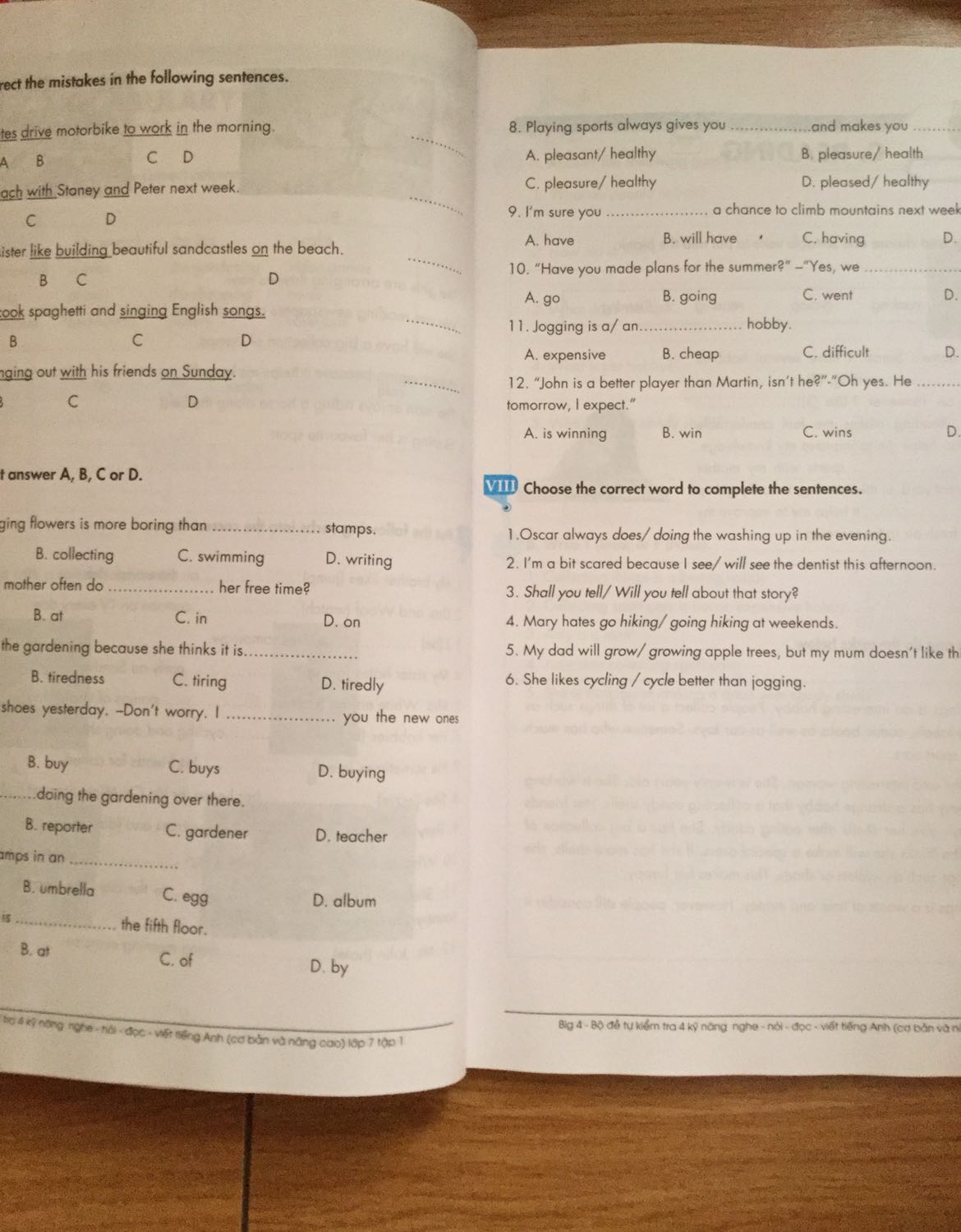 Sách đẹp nhé. Rất nhiều bài tập cho 4 kỹ năng và lời giải cho tự học tốt.