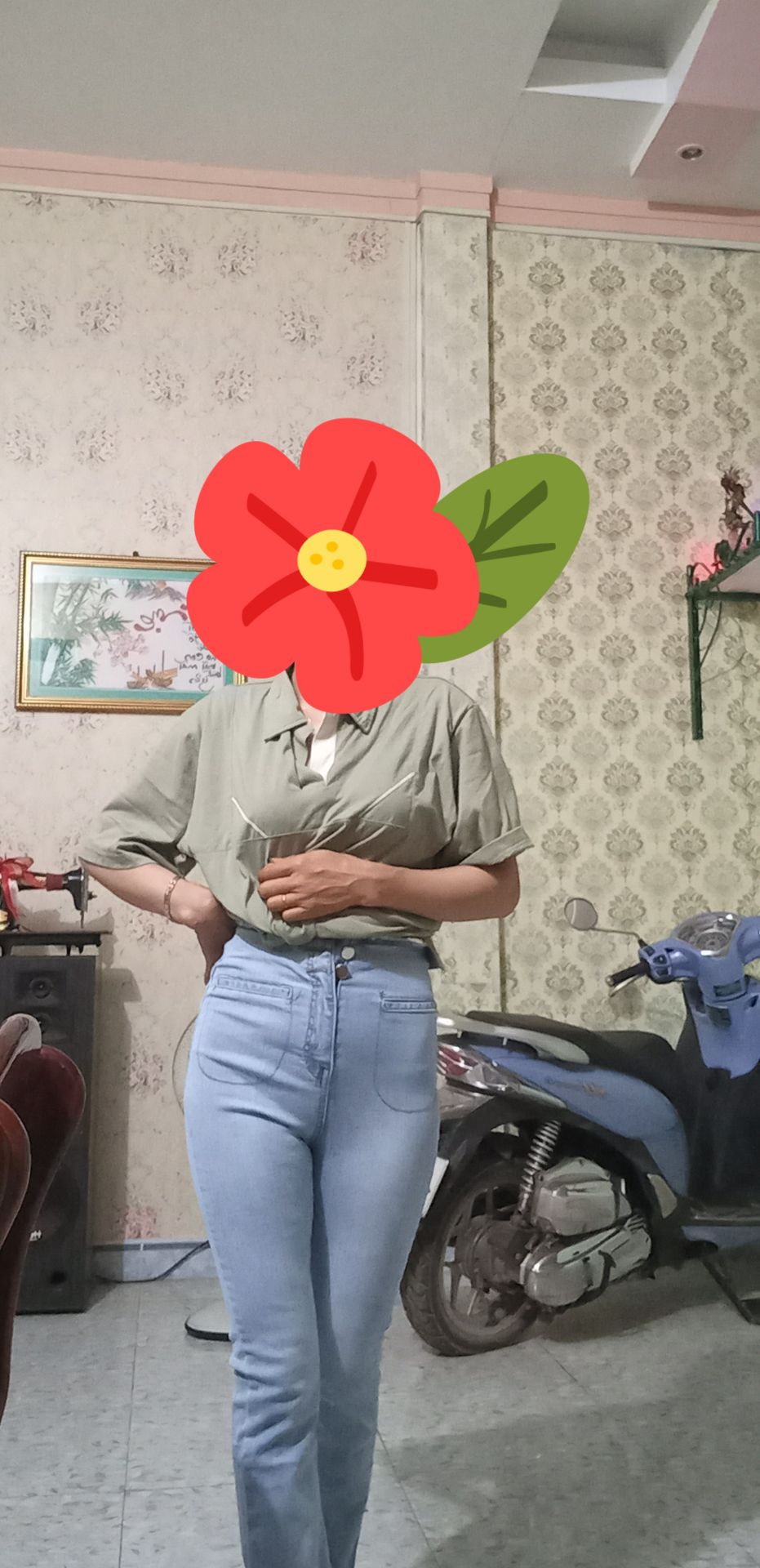 hàng cũng được nhưng mà mình mặc size S vẫn còn thấy hơi dài