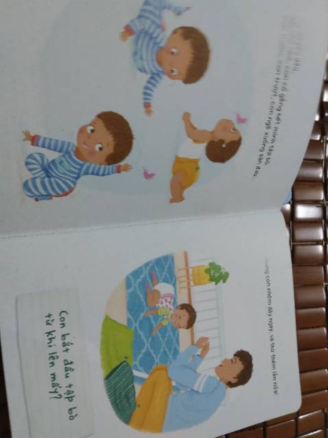 Sách có màu sắc đẹp, và tươi sáng, giấy khá cứng và các cạnh của trang được bo tròn. Nội dung sách thì mình nghĩ sẽ phù hợp cho bé tầm 3-5 tuổi của