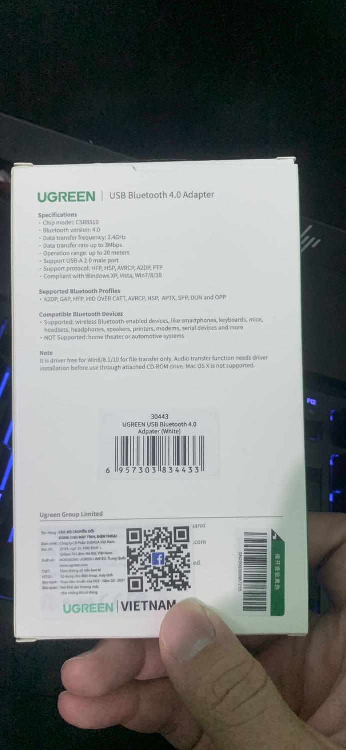 Dùng cho các thiết bị có version bluetooth dưới 5.0, còn các thiết bị bluetooth từ version 5.0 thì adapter không nhận được, nên kiểm tra version bluetooth của thiết bị trước khi mua. Sản phẩm dùng tốt, có đĩa cài phần mềm riêng, nến không thích thì không cài cũng được, cắm vào máy tính tự nhận driver.