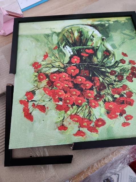 (*) Đánh giá không tính điểm
Tranh đẹp nhưng khung ảnh có vẻ không chắc chắn, bị vỡ, có thể do khâu vận chuyển