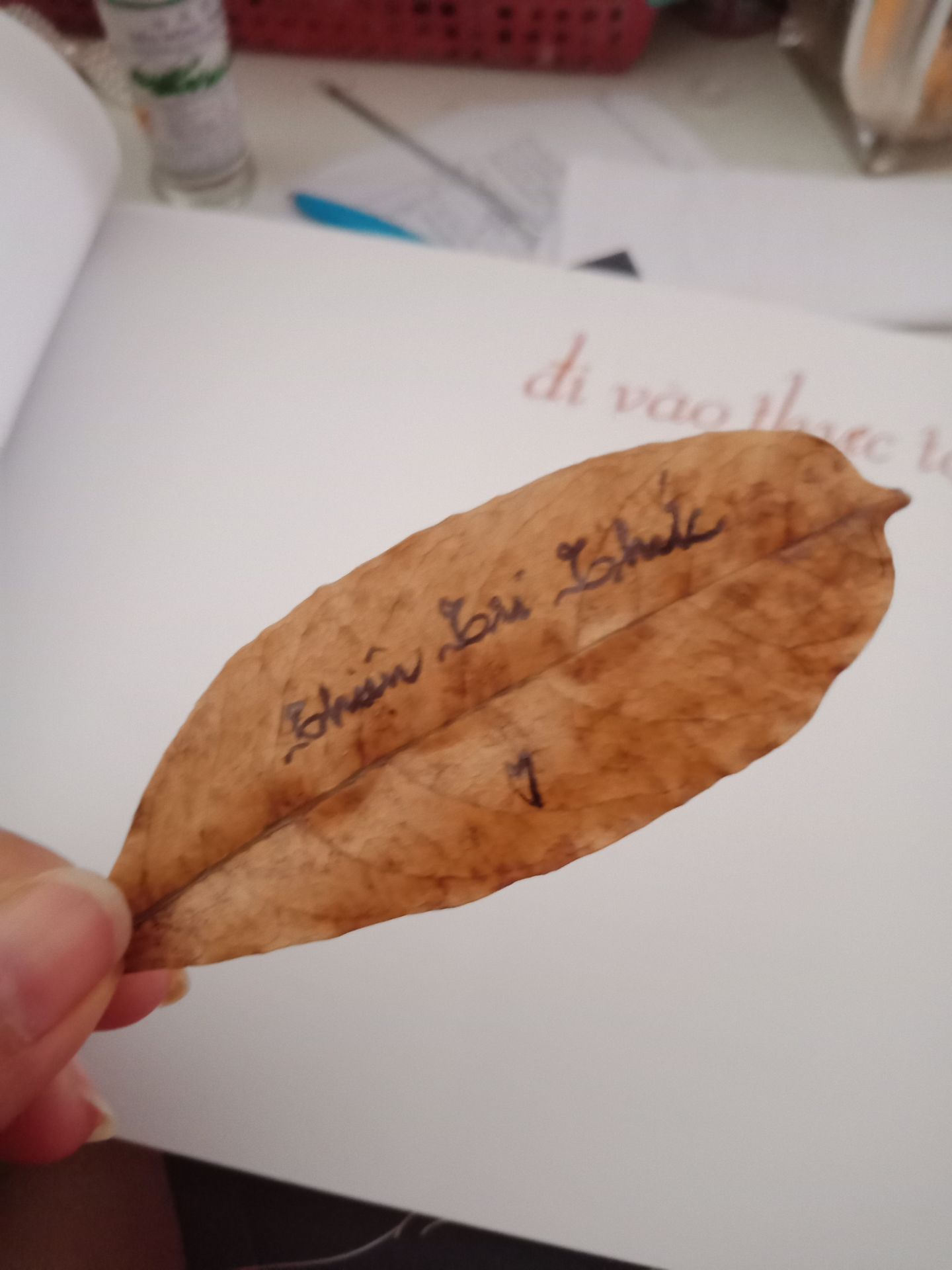 nhận sách bất ngờ khi nhận được em lá này, thank you ❤