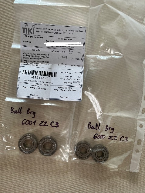 Đặt thử về chạy máy vài con trước thì đánh giá là hàng rất chất lượng nhé. vòng bi chuyển động êm. Nhận hàng nhanh, Đóng gói dễ nhận biết. Nói chung khá hài lòng và chắc chắn sẽ hợp tác lâu dài