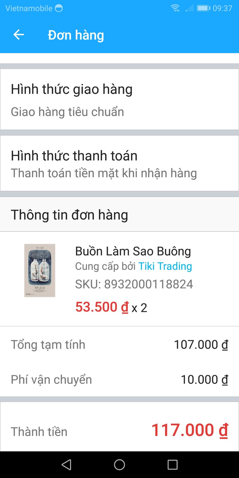 Chào các bạn, ai đang có ý định mua sản phẩm máy massage hoặc có ý định mua hàng ở Tiki thì nên suy nghĩ lại về việc bảo hành. Mình gửi máy bảo hành đã 3 tuần rồi mà không nhận được bất kì hồi âm nào từ tiki ( trong khi ban đầu họ hứa sẽ bảo hành từ 1 - 2 tuần). Sáng nay mình gọi lại thì đổ lỗi cho nhà cung cấp. Mình là khách hàng 5 năm của tiki, có thể mình mua không nhiều nhưng mỗi khi mua hàng mình đều nghĩ đến tiki và học là sự lựa chọn đầu tiên của mình. Mình mua hàng vì uy tín của tiki nhưng khi bảo hành họ lại đỗ lỗi cho nhà cung cấp, xin thưa mình không biết nhà cung cấp là ai, mình chỉ biết tiki thôi. Lúc họ mua thì nhận tiền rất vui vẻ và nhanh chóng, lúc phát sinh những vấn đề thì giải quyết chậm chạp lề mề. Tiki ơi nếu các bạn muốn xây dựng hình ảnh chuyên nghiệp thì xin dừng lại, đừng *** gạt những khách hàng luôn tin tưởng vào cái vẻ chuyên nghiệp của các bạn. Nhân tiện xin nói luôn, mình mua sản phẩm này là món quà sinh nhật dành cho mẹ của mình, những thứ tốt đẹp nhất của tình cảm gia đình mình cũng "giao phó" cho Tiki. Mình xin được xóa app Tiki vì đây là trải nghiệm tồi tệ nhất trong 5 năm qua
